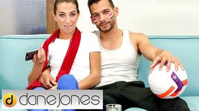 French MILF Megane Lopez takes him down her throat before he finishes deep inside