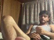 Horny boy on family vacation in RV