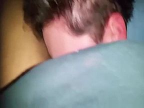 Babe with a short hair fucked between her rosy lips