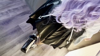 Cosplay Vivian from Zenless Zone Zero. Squirt and blowjob.