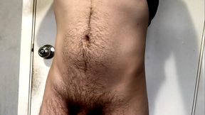 21yo Boy Beating His Big Dick in Public area of Roommate'_s House