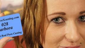 ”Redhead Barbora at her first porn casting”