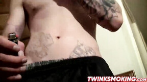 ”Bubble butt thug Kyd Cash loves to smoke & jerk his big cock”