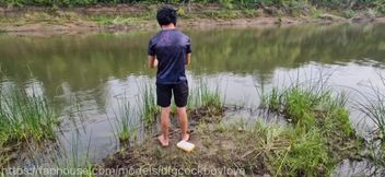 Fucked Sissy Femboy in the Bushes Hot Cruise Fuck Fisherman and Stepdaddy on Fishing