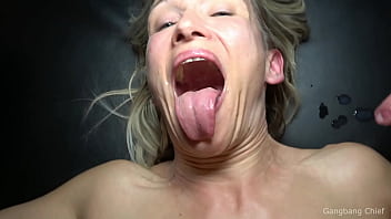 Naughty milf wife anal wrecked in home creampie gangbang