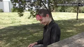 Luna, an 18-year-old cutie, makes her first adult film casting appearance