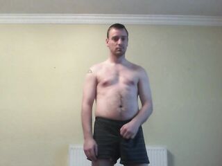 Standing up flesh light play whilst watching porn