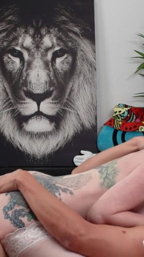 Sexy Tattooed Mature Redhead Autumn Orchid Has Intense Passionate Sex with Asian Stud Leo Vice