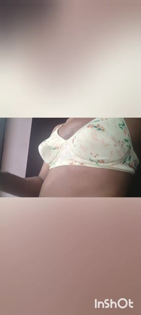 Sexy Lingerie Poses Bra Panty Try-on Back View Tease