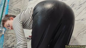 whipped cream fetish wet and messy socks shower with clothes