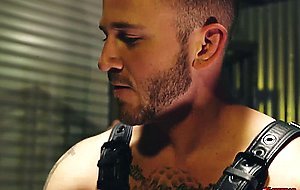 Submissive Ryan Sebastian getting dominated by Andrew Delta
