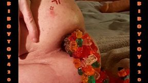 Big Load Of Gummy Bears Anal Stuffing And Expulsion Whit Prolapse