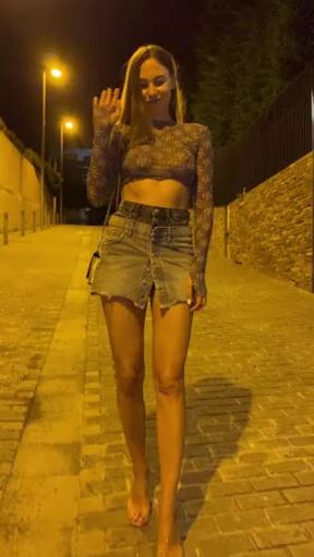 night flashing before night club