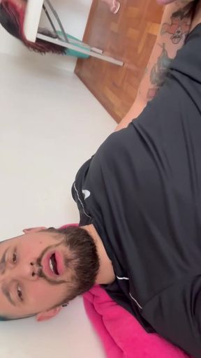 Shh... Sp!ying and Filming My Wife Massaging Hot Friend - POV