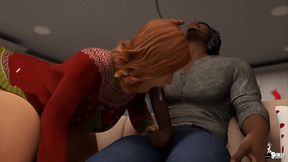 curvy wife spends her entire day before christmas taking black dick