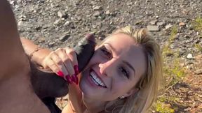 bbc outdoor blowjob and cum on face part 2