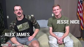 Big Cock Military Hunks Alex & Jesse Nail It In Raw Army Sex Session