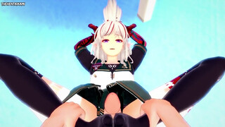 POINT OF VIEW Anime porn Feet wank From Nian from Arknights