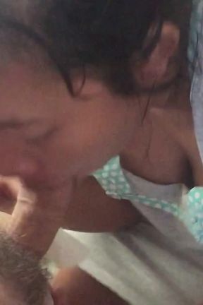 Indonesian Maid Sucks Her Boss's White Cock