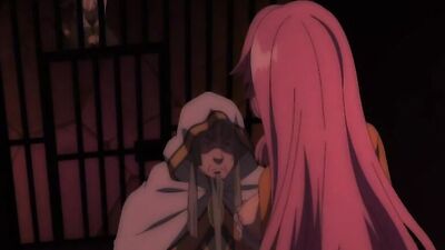 Watch this anime babe with pink hair take a hard pounding like a pro