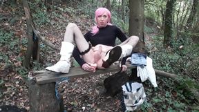 Themidnightminx woodland dildo fuck