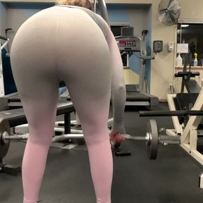 Bent over in gym workout