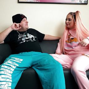 Curvy Boy at No Condom Fuck with German Pink Hair Bitch Maria Gail at Hotel in Berlin