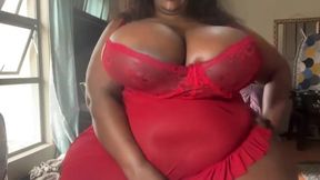 Ebony MILF Bouncing Tits and Moaning