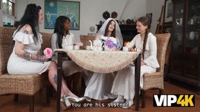 Watch these kinky babes seduce & make you cum in tight pussy in POV