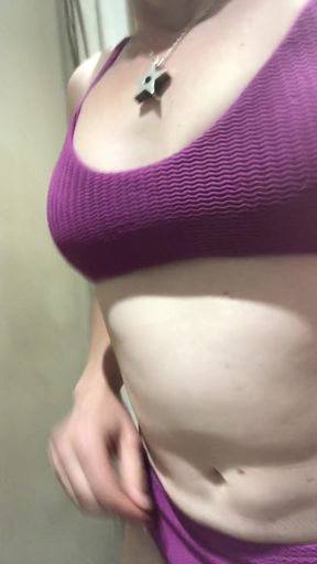 Trying on bikinis as retail therapy after a hairdresser absolutely ruined my hair when I went for a trim!   Clip 2