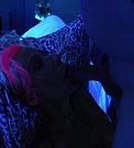 Blacklight facefuck sesh (free)
