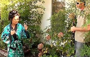 Caught by the gardener peeping in her window