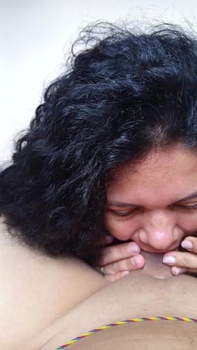 Pretty Wife Sucking Deep Throat