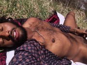 Moaning While Stroking Cock in Nature (nearly caught)