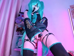 Exotic camgirl in lingerie masturbates with her favorite toy