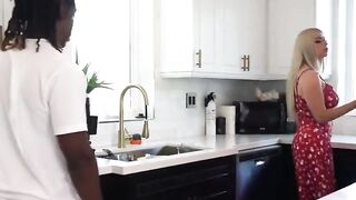 Big Boob Blondie MILF Next Door Craves Huge Black Dick