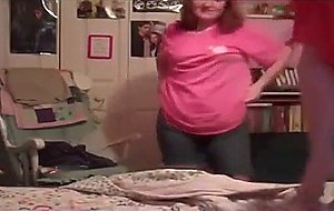 Brother and sister dancing/playing
