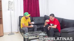 exposedlatinas - pleasing two huge cocks to pay rent