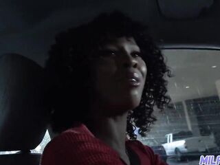 Skinny black gal Misty Stone got body