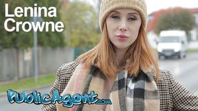 Public Sex Redhead Brit Lenina Crowne fucks for posh villa