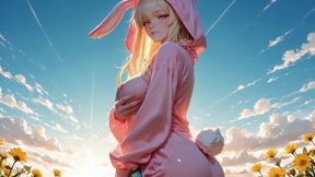 easter bunny wants to hide some eggs - ai generated