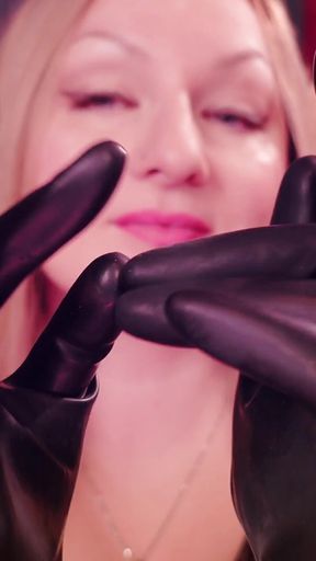 Asmr: Black Work Gloves. Arya Grander