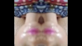 Mirranuz M87 20250629 Barbie Doll Blue Ponytail Pink Thong DP Fuck my Anus with glass knotted Plug and Dildo 20m