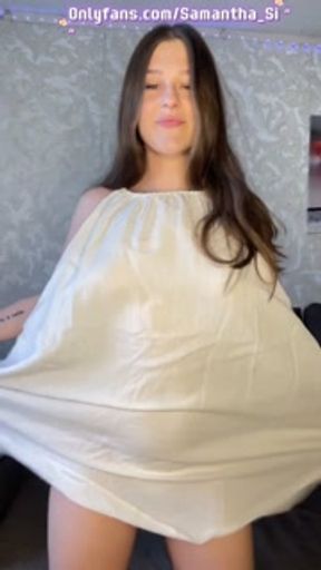 I love wearing dresses and your face underneath at my warm pussy