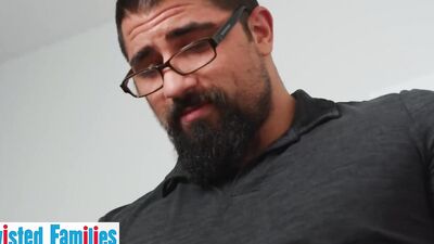Twisted Families - Theo Brady can't keep Quiet with his Stepdad's, Ryan Bones, Raw Dick in his Ass