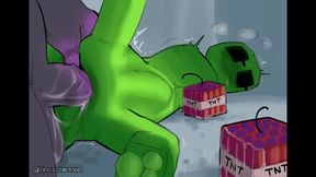 Furry Fun in Minecraft: Gay Warden & Creeper Sex Adventure