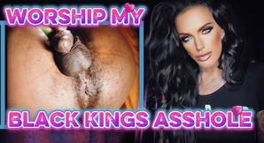WORSHIP MY BLACK KINGS ASSHOLE- Beta Faggot's Nasty Black Alpha Ass Worship JOI - Lick His Filthy Asshole Til YOU Cum Hands-Free - No Touch Loser!