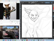 I Drew a Naked Bat Boy 🍆 (Patreon censor)
