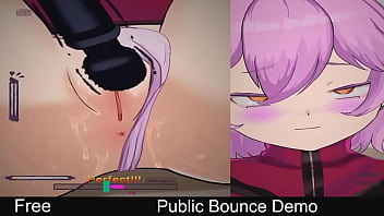 Public bounce demo - Creampie on the trampoline