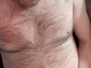 Furry bear cumshot jerk off hairy pits and balls